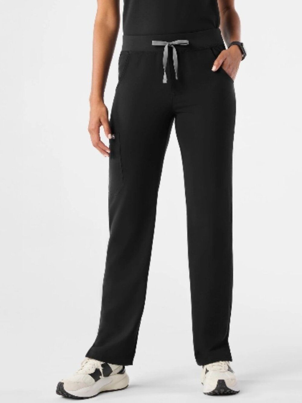 Like New! Figs Kade Cargo Scrub Pants Black Po#3000 Size L/T